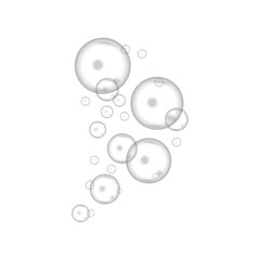 Natural realistic bubble design template