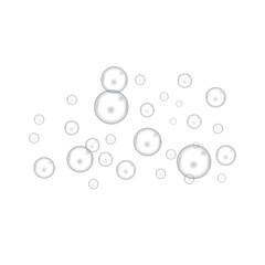 Natural realistic bubble design template