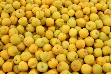 Vegetables and fruits are sold at a bazaar in Israel.