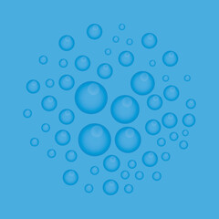 Natural realistic bubble design template