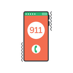 smartphone with 911 call