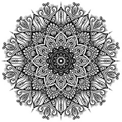 Mandala Shapes Easy For Coloring Vector mandala flower oriental flower pattern illustration