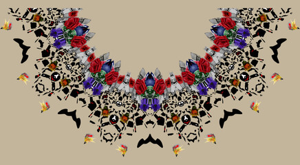 Textile print  pattern. abstract  fabric and digital print pattern. geometric print pattern for textile design and fabrics.