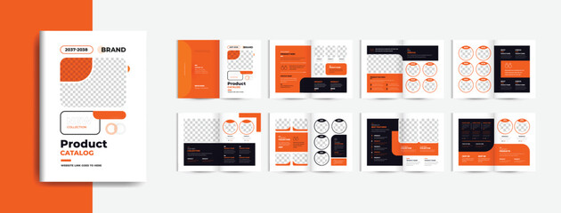 Product catalog design template for your business professional company furniture product visual catalog design brochure fully editable text and vector
