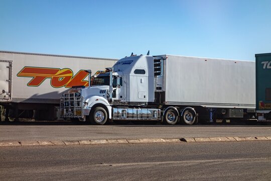 Mack Superliner truck as road train in Western Australia