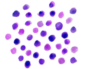 Watercolor painting decoration element dots dashs colorful artistic texture illustration