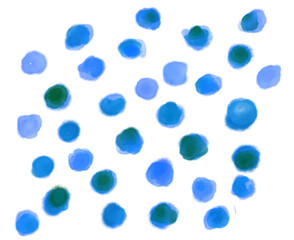 Watercolor painting decoration element dots dashs colorful artistic texture illustration