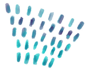 Watercolor painting decoration element dots dashs colorful artistic texture illustration