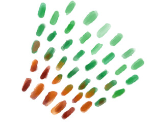 Watercolor painting decoration element dots dashs colorful artistic texture illustration