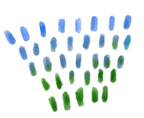 Watercolor painting decoration element dots dashs colorful artistic texture illustration