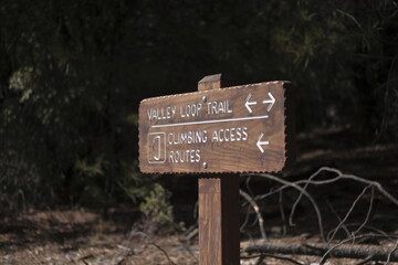 Valley loop trail sign