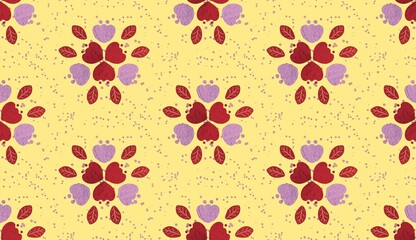 Abstract floral seamless ornament. vintage decorative textile background illustration. Fashion fabric texture. Tribal floral motifs fashion style.