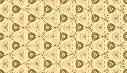 Abstract brown and yellow pattern. Abstract ethnic pattern. Geometric art texture. Design for decorating,background, wallpaper, illustration, fabric, clothing, batik, carpet, embroidery.
