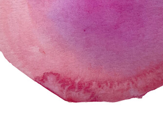 Watercolor spot artistic element hand organic painting on paper cut isolate