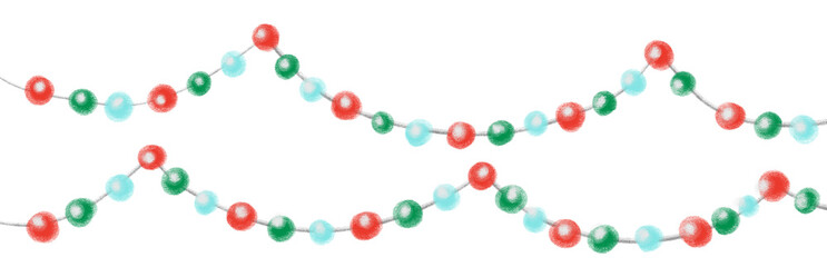 Seasonal holiday illuminated lighting garland Christmas New Year festival banner