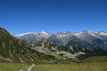 Alpine mountains in the summer