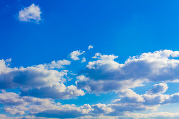 Naklejka na ściany i meble Blue sky with white clouds beautiful cloudscape and background Germany.