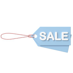 Sale tag. Sale label. 3D tag.