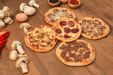 Lahmacun, Traditional Turkish food - Turkish pizza closeup on a table stock photo stock photo
Above, Arts Culture and Entertainment, Baked, Baked Beans, Baked Pastry Item