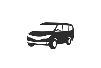 Illustration Vector graphic of Van car delivery logo icon. fit for negative space style design etc.
