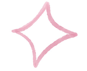 Transparent watercolor brush shape pastel element illustration