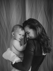 mother newborn baby arms birth new life