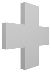 3d white cross