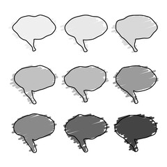 Talk bubble speech vector illustration. Bubble Iicons.