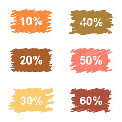 simple vector illustration of coupons