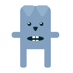 simple vector illustration gray dog
