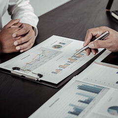 Real estate investors have suggested ways to generate income for customers to buy land for reselling, Business analysis and financial strategy Concept.