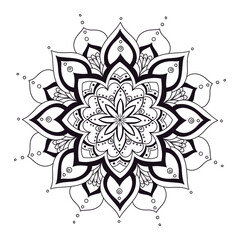 Obraz premium Mandalas geometric pattern, Warm Mandala,Rainbow Flower of Life with Lotus, Flower of Life in Lotus