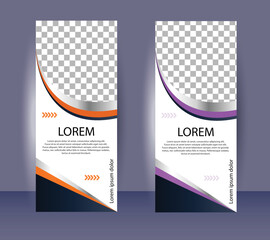 Modern roll up standee banner design