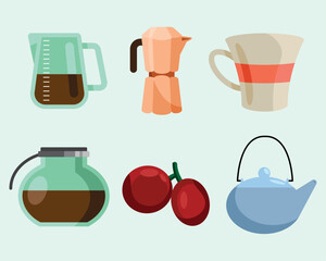 six international coffee day icons