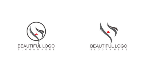 Beauty logo design with modern style