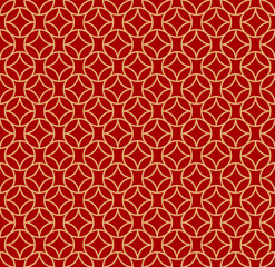 Chinese seamless pattern. oriental pattern red-gold background. vector.