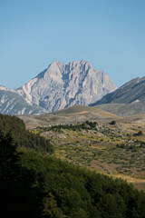 Gran Sasso, Italy. View of the highest mountain peak, Corno Grande