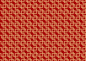 Chinese seamless pattern. oriental pattern red-gold background. vector.