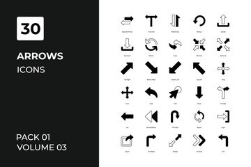 Arrows icons collection. Set contains such Icons as	arrow, button, circle, collection, more 