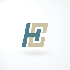 Lettermark Design is Combination Letter H and C with Customized Font