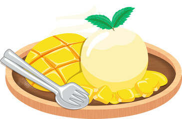 ice cream mango png