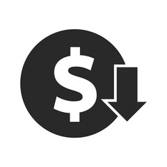 The value of money rising and decreasing, for mobile concepts and web designs Business, simple icon stable, symbols,rise and fall of the dollar rate,dollar exchange rate,flat sign,illustration vector