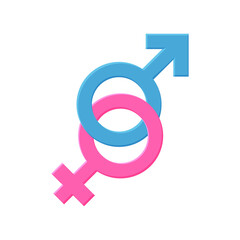 Icons and symbols for Male and female 