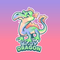 Baby Dragon Mascot Logo Template