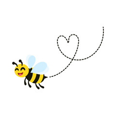 Different bee and honeycomb vector and icon