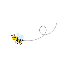 Different bee and honeycomb vector and icon