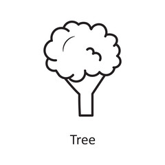 Tree vector Outline Icon Design illustration. Nature Symbol on White background EPS 10 File