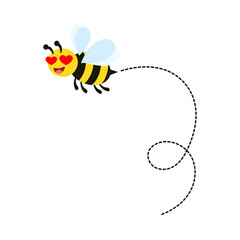 Different bee and honeycomb vector and icon