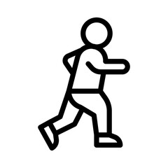 jogging line icon illustration vector graphic