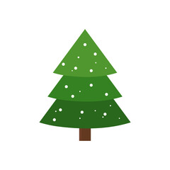 Vector set of cartoon Christmas trees